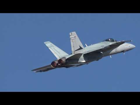 RAAF F/A-18A Classic Hornet A21-10 77 Squadron Display Hunter Valley Airshow