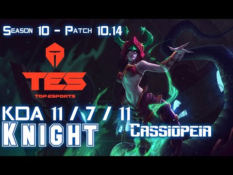TES Knight CASSIOPEIA vs GALIO Mid - Patch 10.14 KR Ranked