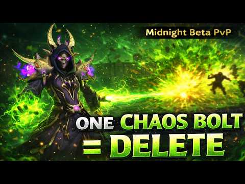 NUCLEAR Chaos Bolts in Midnight Beta PvP | Destruction Warlock Midnight BETA PVP 12.0.1