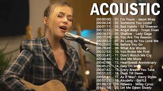 Soft English Acoustic Love Songs Cover Playlist 2024 / Soft Acoustic Cover Of Popular Love Songs