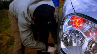 4-я машина пробила колесо