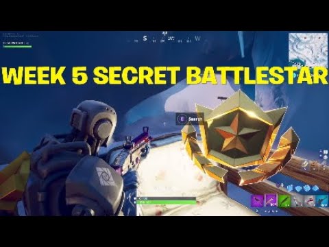 FORTNITE SEASON 7 WEEK 5 SECRET BATTLESTAR LOCATION (SEASON 7 SNOWFALL SKIN)