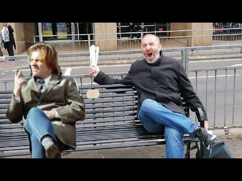 Bottom Bench - Rik Mayall Memorial Bench. 
