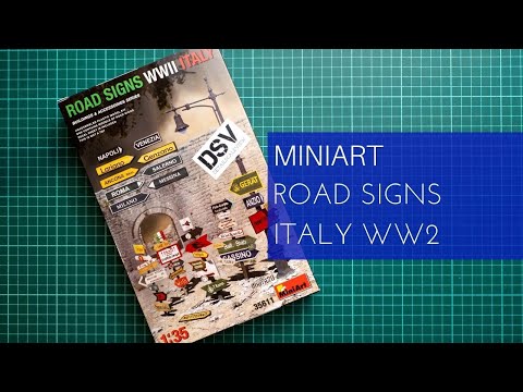 Road signs WWII ITALY 1/35 MiniArt  35611 Plastic model kit 