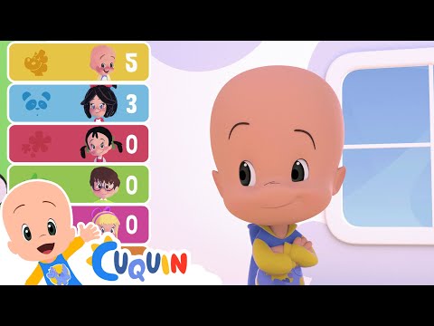 FIVE LITTLE MONKEYS. Learn PORTUGUESE with Cleo & Cuquin Nursery Rhymes for children