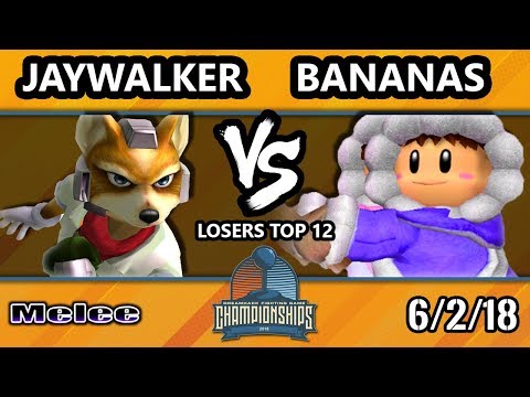 DHATX18 SSBM - Jaywalker (Fox) Vs. Bananas (Ice Climbers) - Smash Melee Losers Top 12
