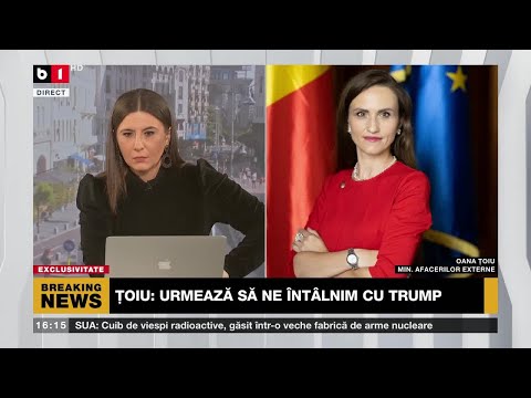 Ministrul de Externe, Oana Țoiu, a avut o convorbire telefonică cu Marco Rubio. B1TV_1 aug. 2025
