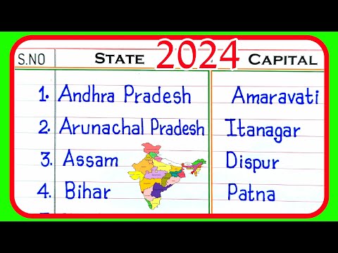 states and capitals of india 2024 | indian state and capital | states and capitals in english |