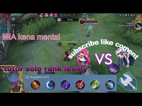 solo rank lesley mobile legend 🏹 mia kena mental * build lesley tersakit #mobilelegend