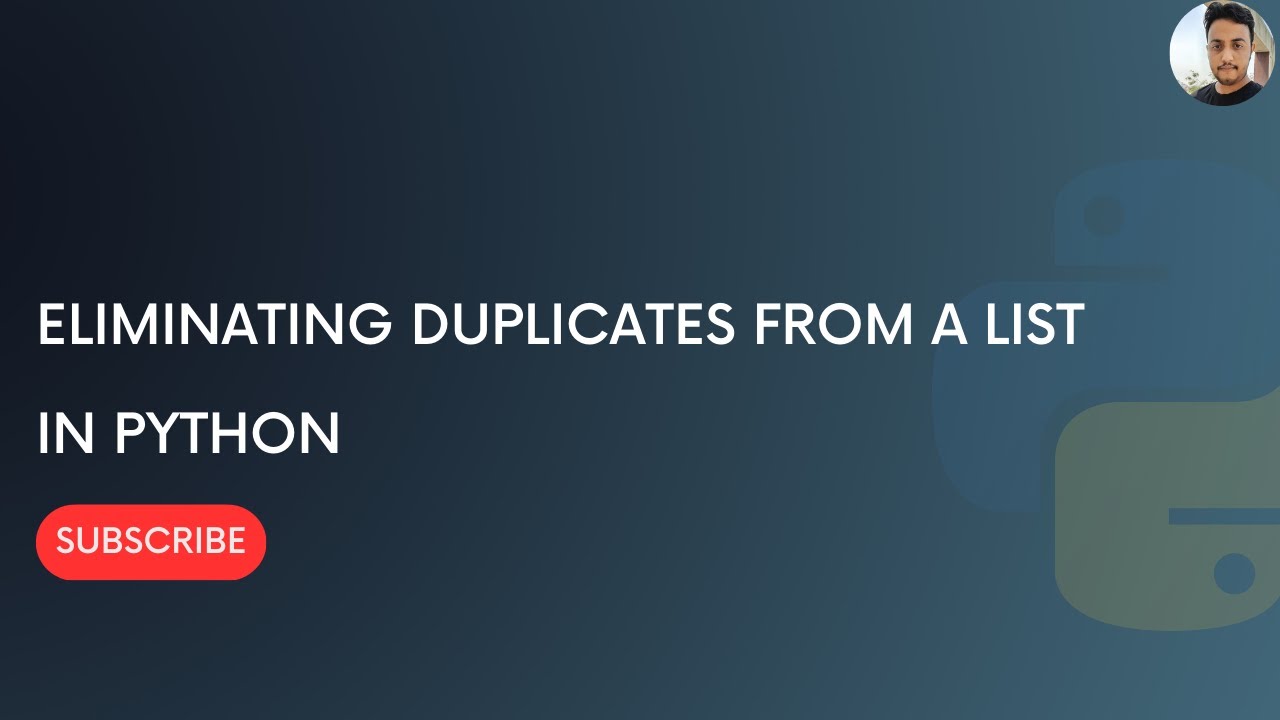 Eliminating duplicate values in a List | Dictionaries | Python programming