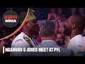Francis Ngannou and Jon Jones’ cageside conversation at PFL | ESPN MMA