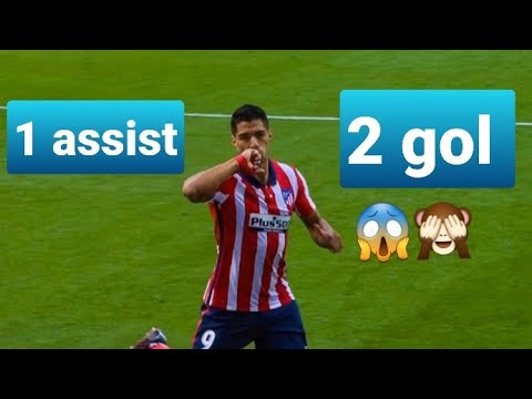 Luis Suarez's first match with Atletico Madrid 2 goals