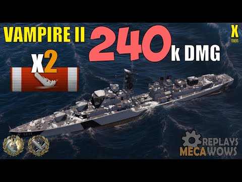 Vampire II 2 Kills & 240k Damage | World of Warships Gameplay