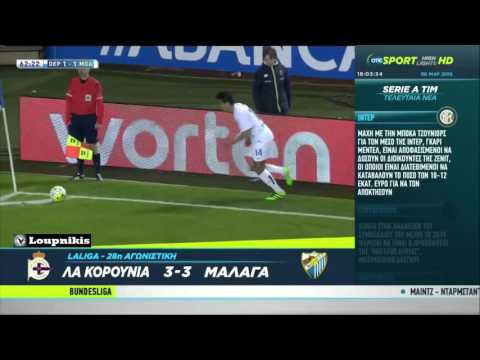 Deportivo de La Coruña vs Málaga CF 3-3 All Goals and Highlights {5/3/2016}