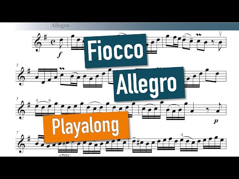 Fiocco Allegro Piano Accompaniment (Tempo 80) + Violin Sheet Music
