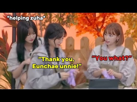 KAZUHA calling EUNCHAE an unnie in front of her LE SSERAFIM members