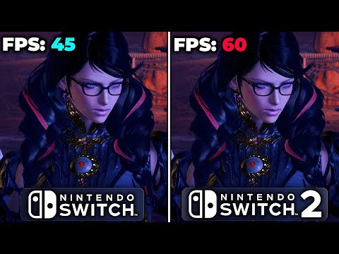 Bayonetta 3 (Docked) | Switch vs Switch 2 | FPS, Loading & Graphics Comparison