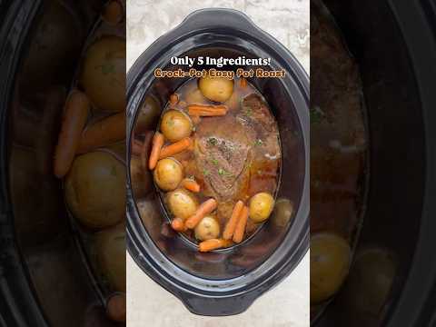 Slow Cooker Crockpot 5 Ingredient Pot Roast #slowcooker #crockpot #potroast