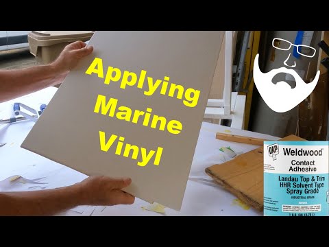Van Build: How to wrap wall and ceiling panels with marine vinyl Step by Step.  Van Life