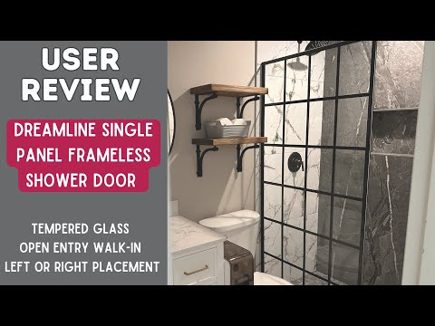 Gorgeous shower remodel- Dreamline French Linea Shower Panel