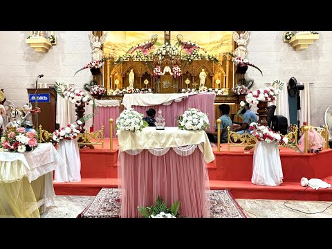 Flower Decorations #Church Decorations #Flower arrangements #punitha clelia #stsebastian church