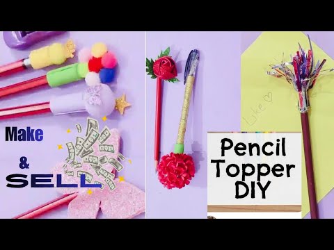 How to make flower pencil Topper| Pencil decoration ideas|Back to School Crafts|Step by step tutoria