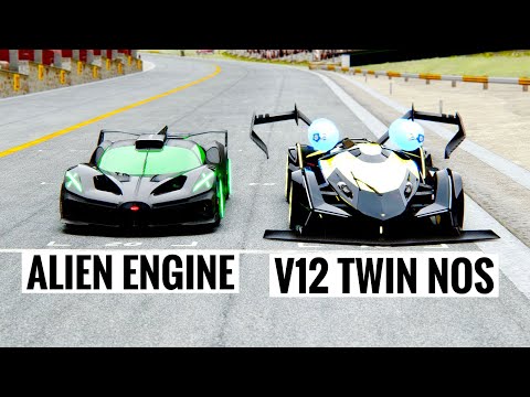 Bugatti Bolide Alien Engine vs Lamborghini V12 Twin NOS Black Thunder at Special Stage Route X