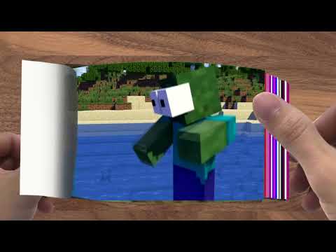 FLIPBOOK   Monster School AMONG US CRAZY TIMING   Minecraft Animation009