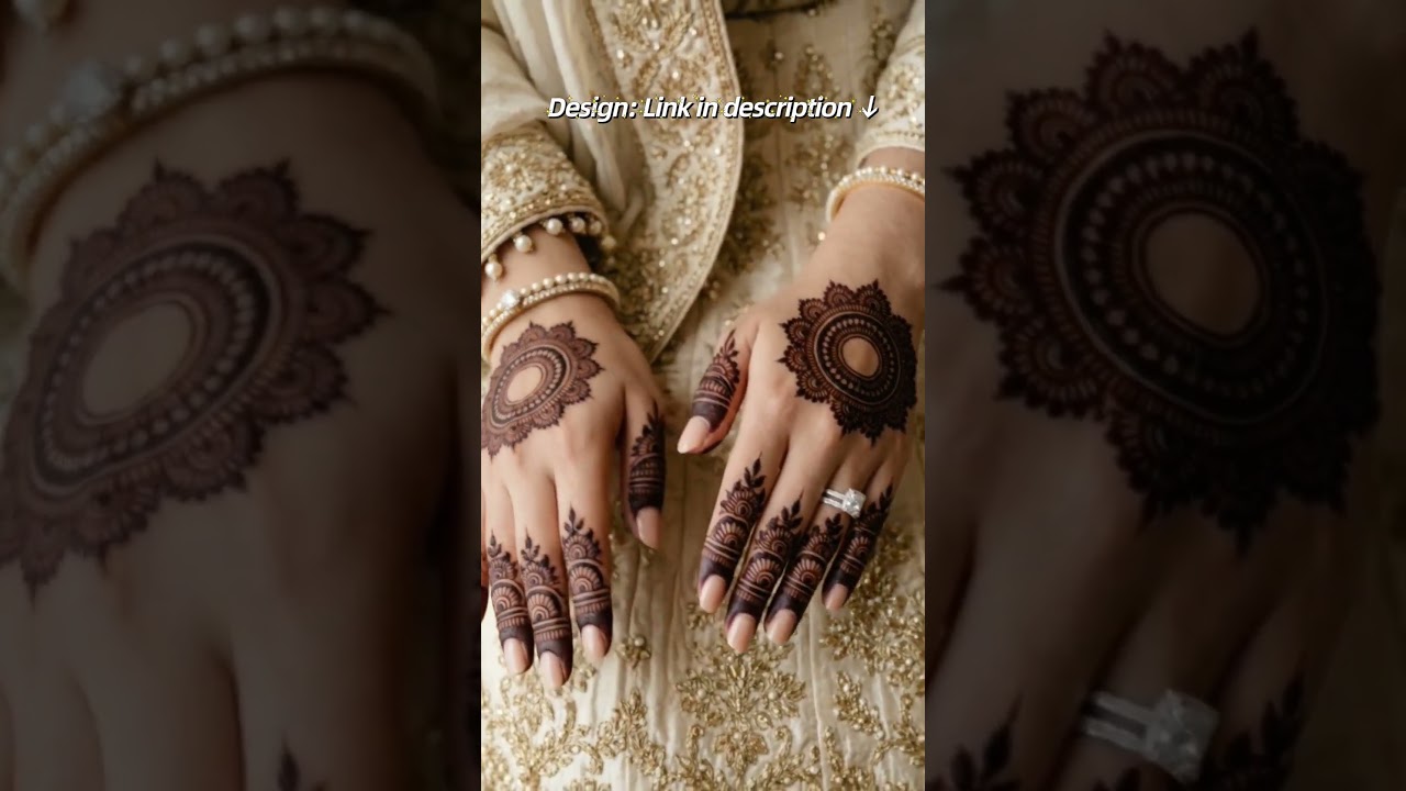 Beautiful Simple Mandala Mehndi Design | Royal Minimal Back Hand Henna Video