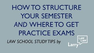 How to structure your semester/weeks/days in law school (Law School Study Tips)