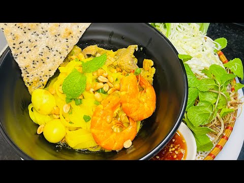 Cách nấu mì quảng tôm thịt thơm ngon chuẩn vị