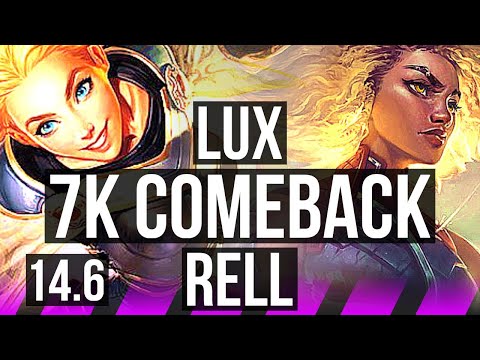 LUX & Seraphine vs RELL & Jhin (SUP) | Comeback, Rank 8 Lux, 5/4/23 | NA Challenger | 14.6