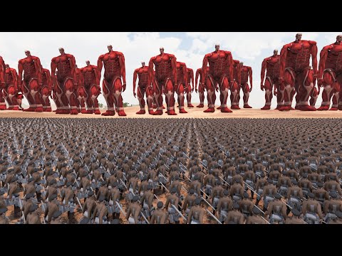 1 MILLION LEVI ACKERMANS vs 100 COLOSSAL TITANS | Ultimate Epic Battle Simulator 2