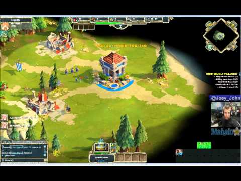 Age of Empires Online Walkthrough - Pt.1 Greeks - Food Equals Villagers