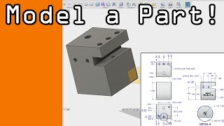 Fusion 360 Tutorial:  Create a Part from a Drawing!  FF50