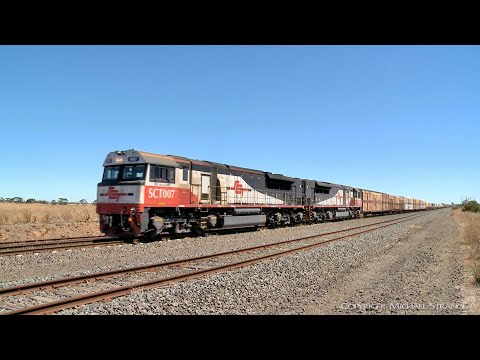 6PM9 SCT Mixed Freight Train With Boxcars & Containers (22/2/2019) - PoathTV Australian Railways