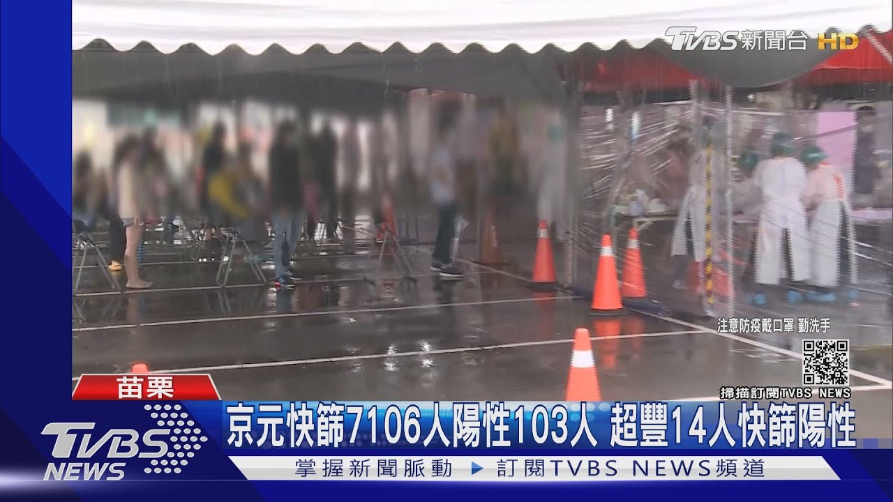 京元快篩7106人陽性103人　超豐14人快篩陽性