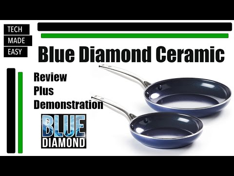 Blue Diamond Ceramic Pan Review & Demonstration No PFAS, PFOA, LEAD or CADMIUM