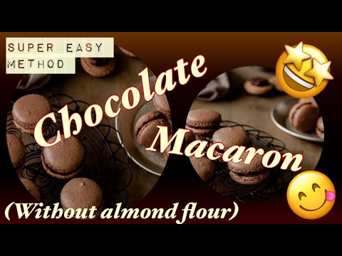 CHOCOLATE Macaron recipe / without Almond flour / baking vlog ! #macarons #withoutalmondflour