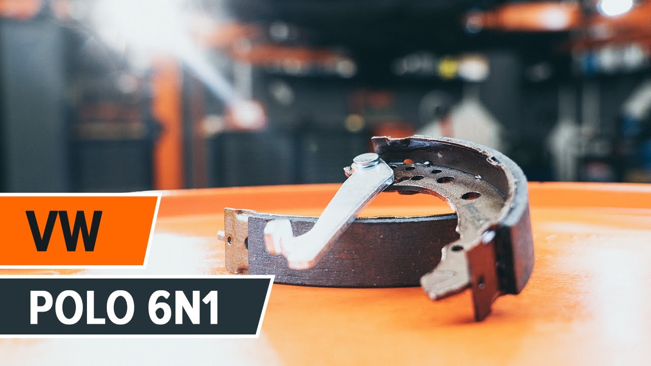 Como mudar maxilas de travão da parte traseira em VW Polo 6N1 - guia de substituição
