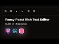 Build A Rich Text Editor In Next 13 Tutorial