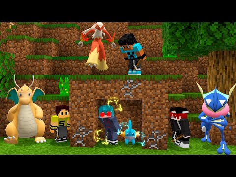 MINECRAFT PIXELMON MANHUNT COM PODERES (1 Speedrunner VS 3 Caçadores)
