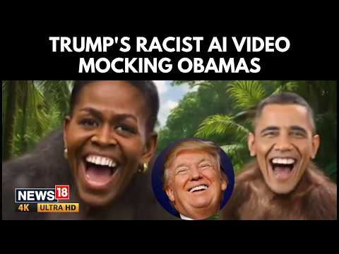 Trump Shares AI Video Mocking Obamas as Monkeys, Sparks Racism Outrage Across Social Media | 4K