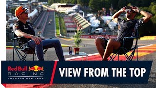 The view from the top! Daniel Ricciardo and Max Verstappen at the Belgian Grand Prix video