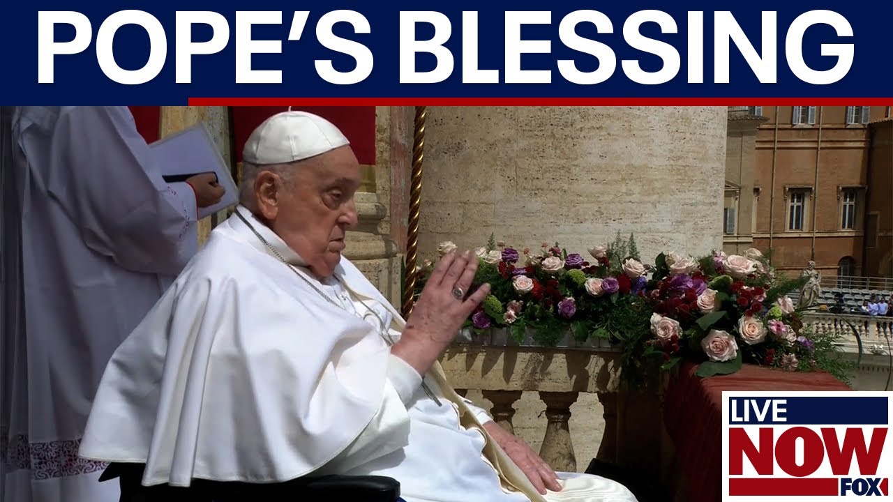 Pope Francis appears at Vatican Easter service, calls for Gaza ceasefire | LiveNOW from FOX