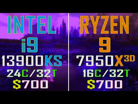 RYZEN 9 7950X3D vs INTEL i9 13900KS || PC GAMES TEST ||