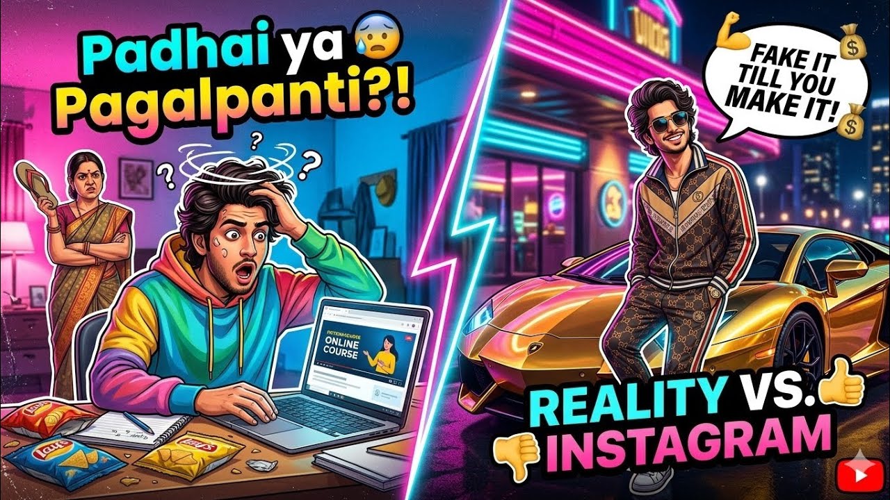Desi Life vs Instagram Reels: A Funny Reality Check | Fake Influencers Exposed! 🚗 (Desi Mom Version)