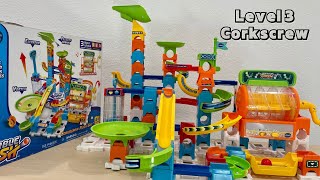 HOW TO BUILD CORKSCREW SET LEVEL 3 / STEP BY STEP TUTORIAL / MARBLE RUSH MARBLE RUN ASMR VTECH