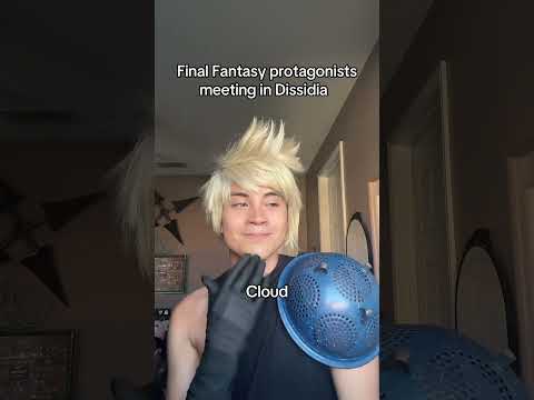 Final Fantasy characters meeting in Dissidia #finalfantasy