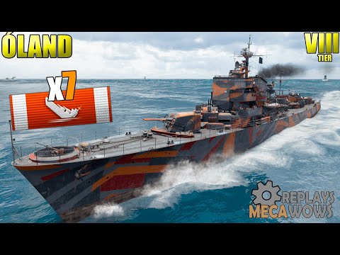 Öland 7 Kills & 100k Damage | World of Warships Gameplay 4k